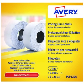 AVERY ZWECKFORM Preisetiketten PLR1226 10 Rollen 26 x 12 mm weiß