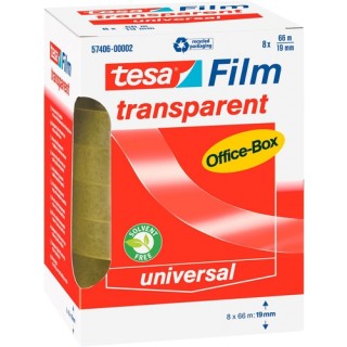 TESA Klebeband 57406 8 Rollen 19 mm x 66 m transparent