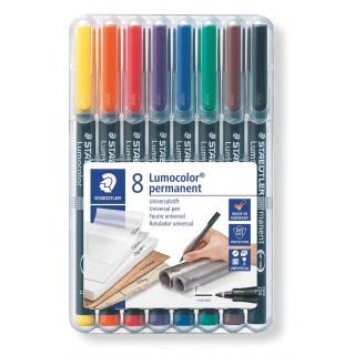 STAEDTLER Universalstift Lumocolor 318 8 Stück permanent F farbig sortiert