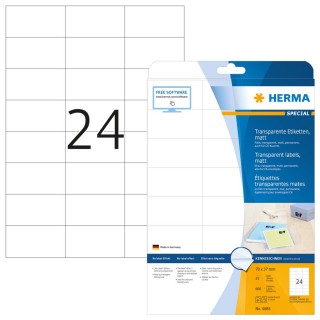 HERMA Folienetiketten 4685 600 Stück 70 x 37 mm transparent