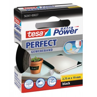 TESA Gewebeband 56341 Extra Power Perfect 19 mm x 2,75 m schwarz