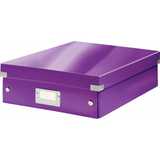 LEITZ Organisationsbox Click & Store Mittel mit Deckel violett-metallic