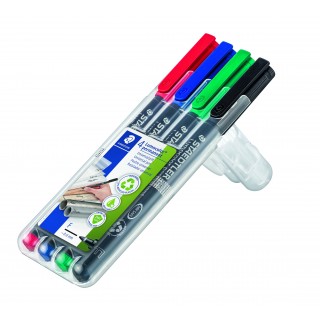 STAEDTLER OHP-Stift Lumocolor® 318WP4 4 Stück permanent 0,6 mm farbig sortiert