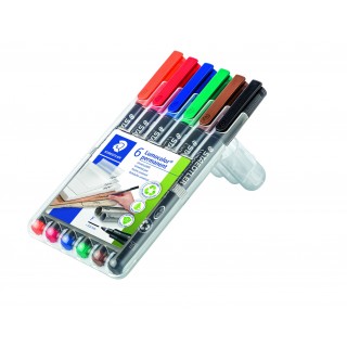 STAEDTLER OHP-Stift Lumocolor® 318WP6 permanent 6 Stück 0,6 mm