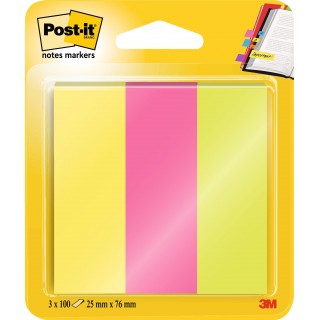 POST-IT® Page Marker 671/3 3 x 100 Blatt 25 x 76 mm farbig sortiert