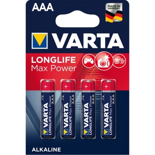 VARTA Batterien Longlife Max Power AAA LR03 4 Stück 1,5 V