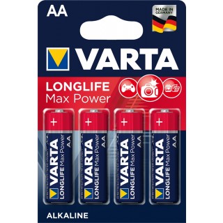 VARTA Batterien Longlife Max Power AA LR06 4 Stück 1,5 Volt