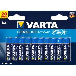 VARTA Batterien Longlife Power AA LR06 20 Stück 1,5 Volt