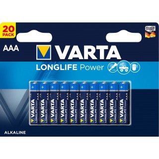 VARTA Batterien Longlife Power AAA LR03 20 Stück 1,5 Volt