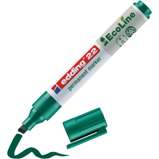 EDDING Permanentmarker EcoLine 22 mit Keilspitze 1-5 mm grün
