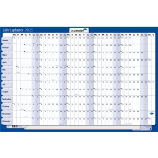 LEGAMASTER Jahresplaner 60 x 90 cm horizontal 400 g/m² folienkaschiert 2025