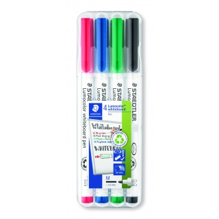 STAEDTLER Whiteboardmarker Lumocolor® whiteboard pen 301 1 mm 4 Stück mehrere Farben