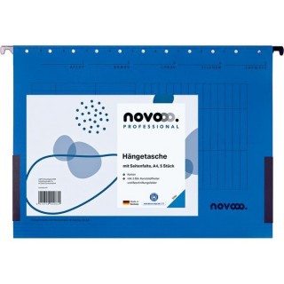 NOVOOO PROFESSIONAL Hängetasche 5 Stück A4 blau