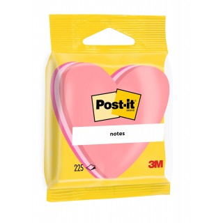 POST-IT® Haftnotizwürfel 2007H "Herz" 225 Blatt 70 x 70 mm mehrfarbig