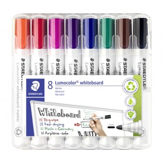 STAEDTLER Whiteboard-Marker Lumocolor® 351 8 Stück mit Rundspitze mehrere Farben