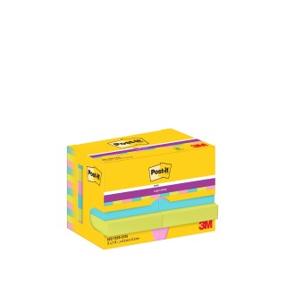 POST-IT®  Haftnotizen Super Sticky 622-12SS-COS 12 Blöcke à 90 Blatt 48 x 48 mm farbig sortiert