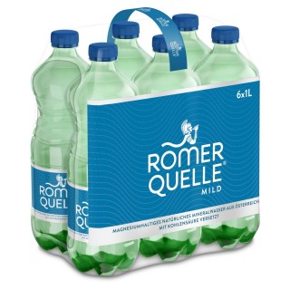 RÖMERQUELLE Mineralwasser mild 6 Flaschen à 1 Liter