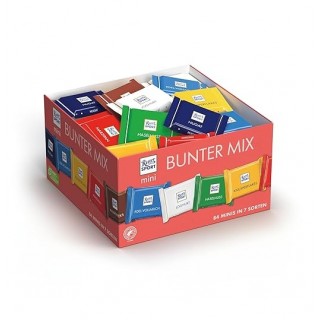 RITTER SPORT Mini-Schokoladen Bunter Mix 84 Stück