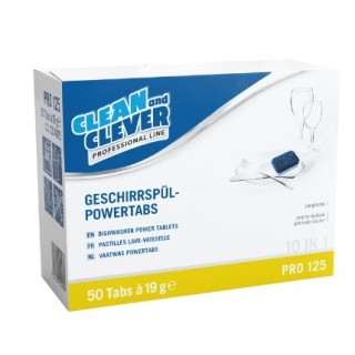 CLEAN & CLEVER Geschirrspültabs Professional PRO125 10in1