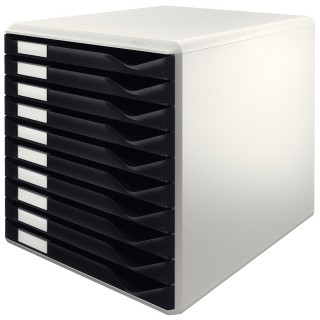 LEITZ Schubladenbox  5281 10 Laden 35,5 x 28,5 x 29 cm schwarz